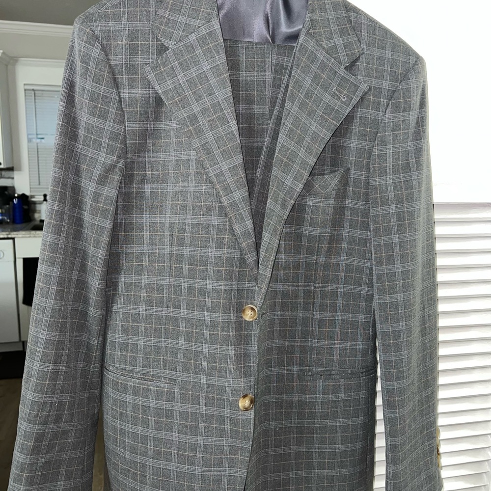 Gray Plaid Men's Blazer